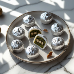 Silver Coated Kaju Pista Delight (Export Quality)