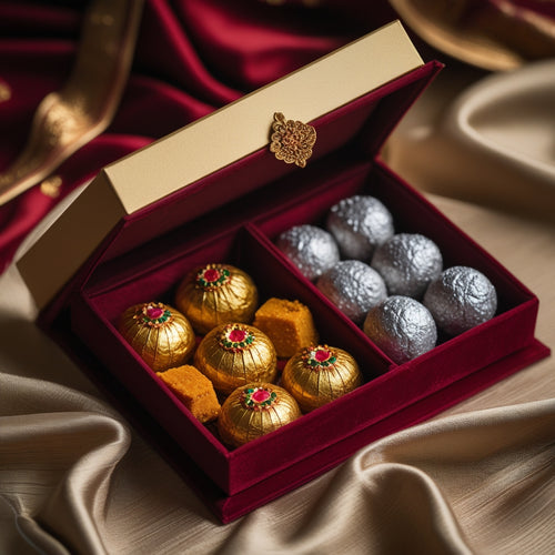 Gold Foil Kesar Katli with Silver Almond Laddu (Limited Edition)