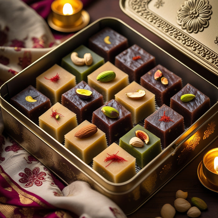 Exotic Nut Barfi Collection – Deluxe Metal Box